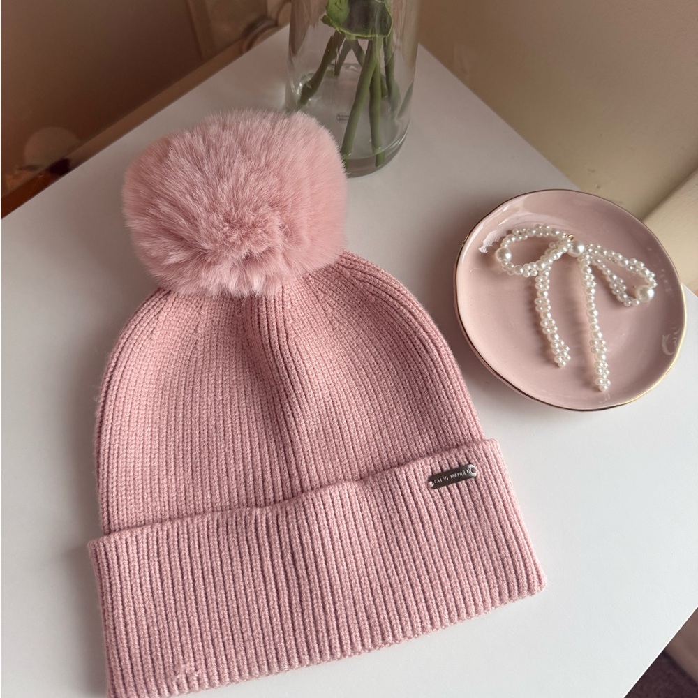 Steve Madden Blush Knit Beanie View 2